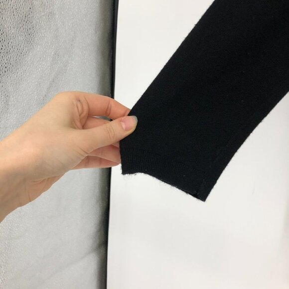 Anthro Angel of the North Black white layered Dovie  sweater Crochet details XS - Picture 5 of 16